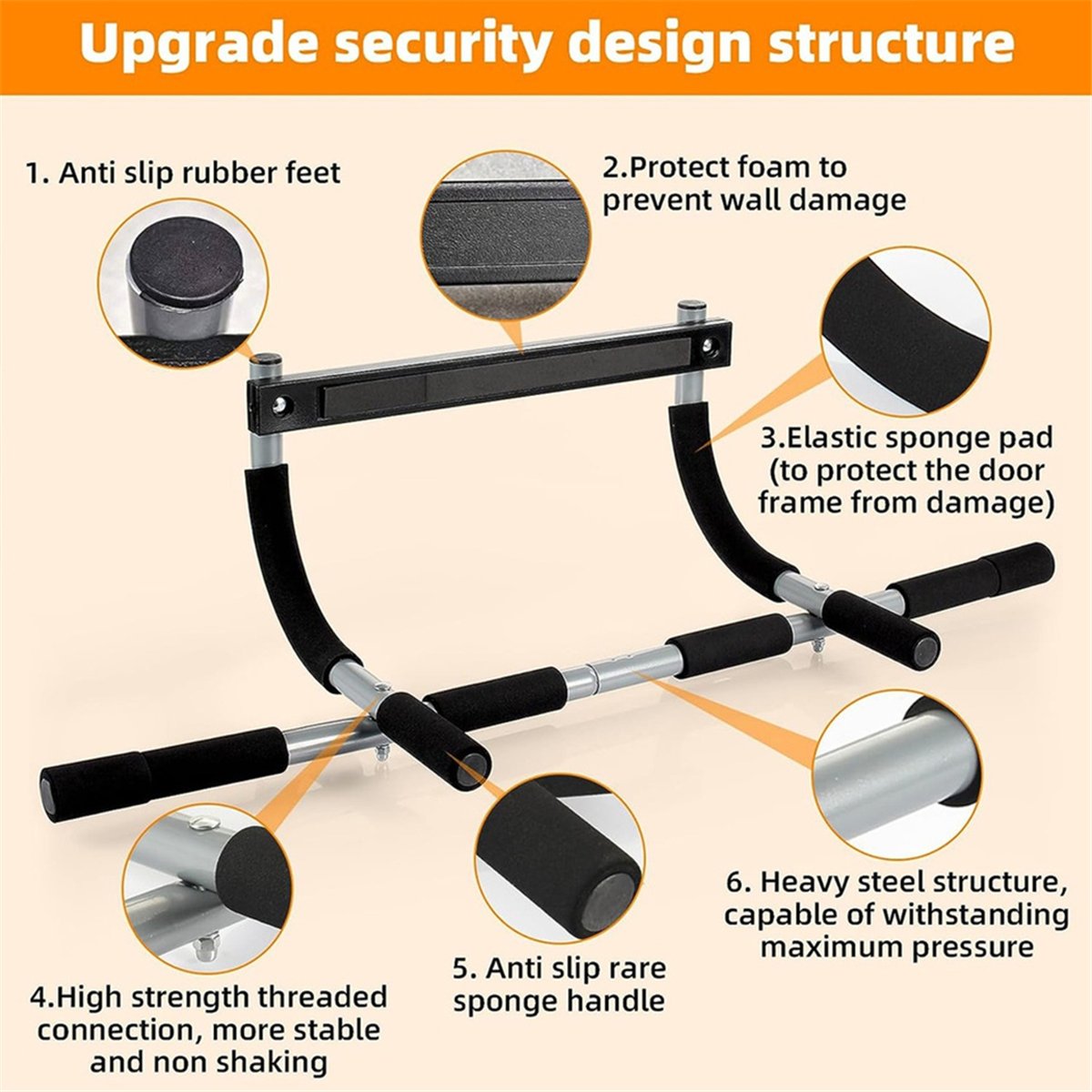 Pull Up Bar Doorframe - ABST Barra per Trazioni a Muro