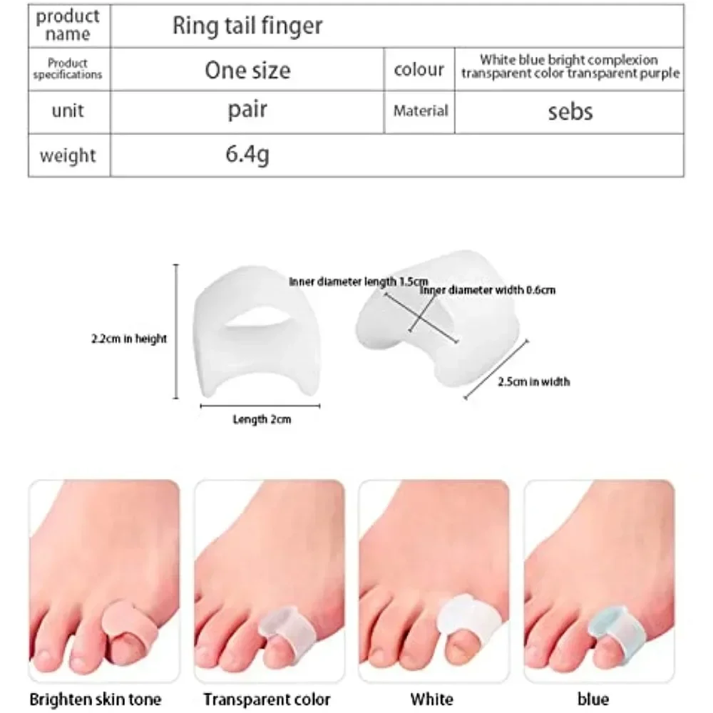 Yoga Toe Separator - 2 pezzi Correttore in silicone per