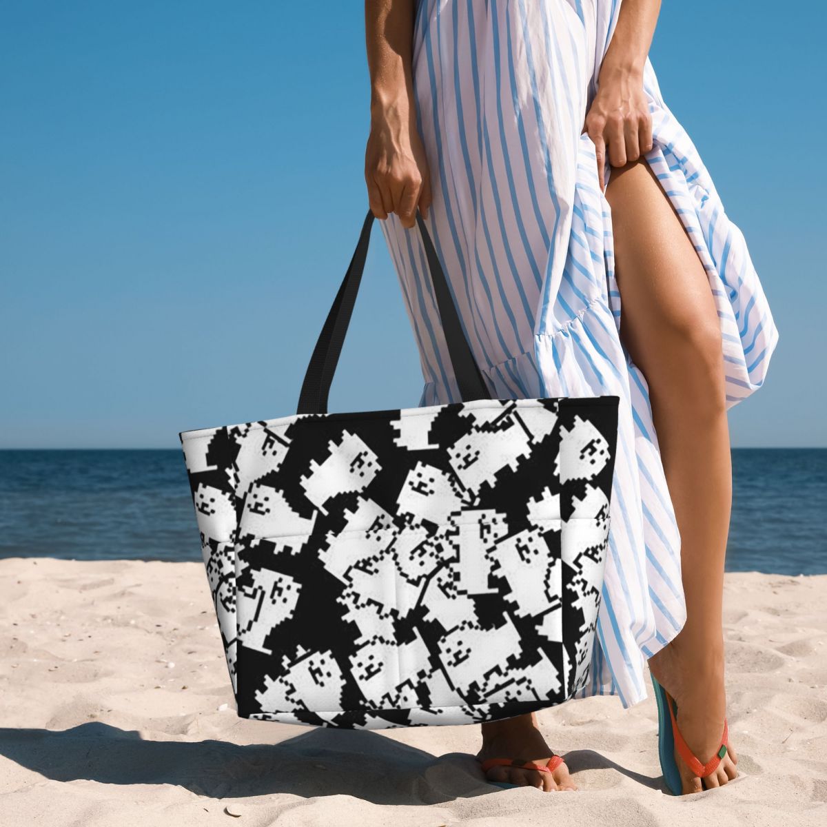 Yoga Fitness Video - Borsa tote da spiaggia Undertale Annoying