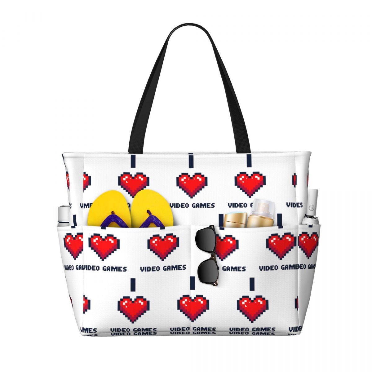 Borsa da spiaggia I Heart Vide - Yoga Fitness Video recensione e prezzo