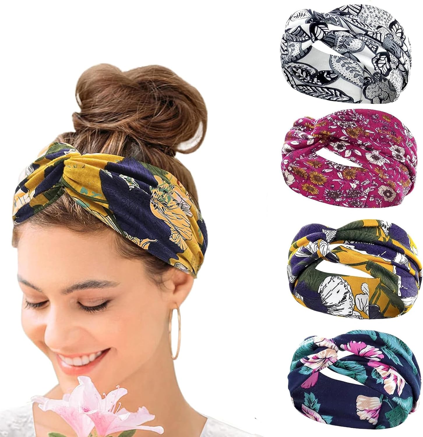 4 pezzi Boho Fasce per capelli - Yoga Fitness Girl recensione e prezzo